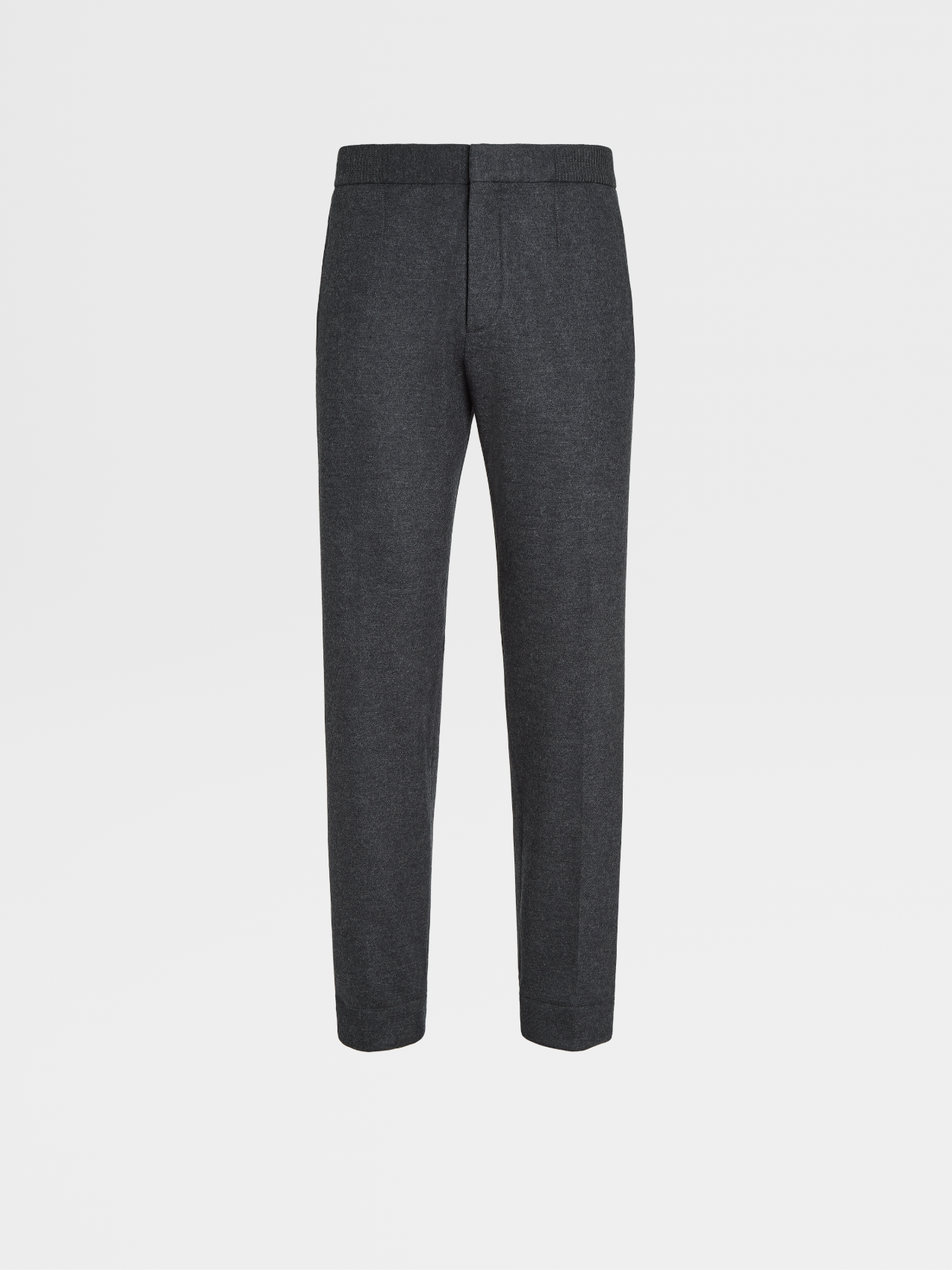 Dark Grey Wool Jersey Joggers